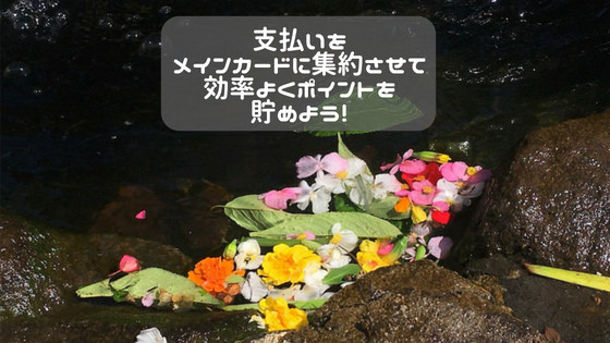 メイン決済カードに支払いを集約しよう