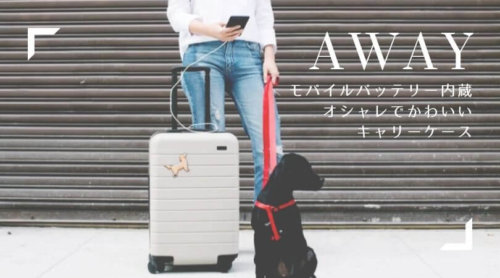 AWAY｜充電バッテリーとUSBポート付きキャリーケース【機内持ち込みOK】